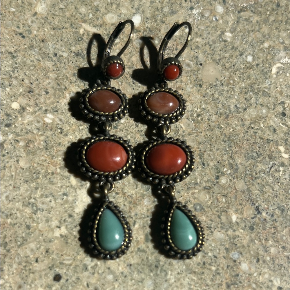 Elegant Multi-Stone Dangle Earrings